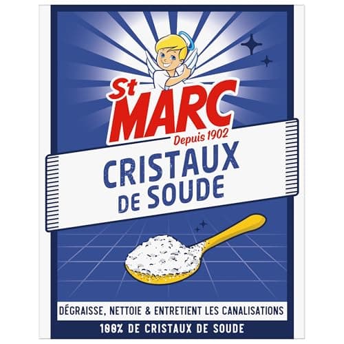 St Marc Cristaux de Soude Nettoyant Multi-Usage 100% d'Origine Naturelle 680 g - Dégraisse, Débouche et Nettoie les extérieurs
