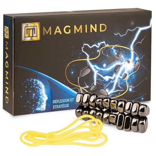 MagMind – Echiquier Magnétique avec Osselet Aimanté - Jeu de Société Adulte et Enfant - en Couple ou en Famille et Pratique en Voyage - Stratégie, Echec et Réflexion prêt à Vous Retourner Le Cerveau.