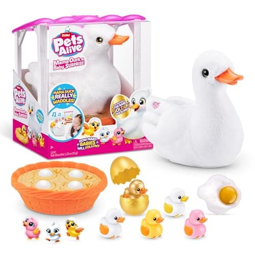 Pets Alive Mama Duck & Baby Surprise de ZURU Peluche Interactive