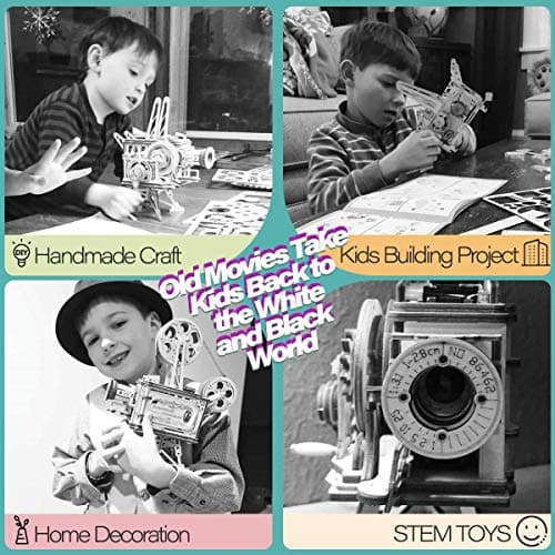 Robotime Vitascope Puzzle 3D Mécanique Modèle en Bois - Maquette Jeux de Construction - etablis Bricolage Enfant Jeu de Construction en Bois Adulte