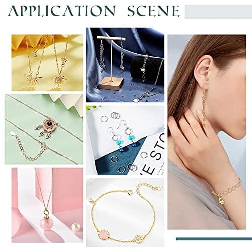 PH PandaHall 500pcs Anneaux de Saut ovales plaqués Or 18 carats connecteurs d'anneau Ouvert 3x4mm Anneaux de Saut Ouverts en Laiton Bijoux Anneaux de Saut pour Boucle d'oreille Collier Bracelet