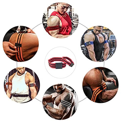 POENVFPO Bandes D'occlusion, Paquet de 4 (2 Bandes pour Biceps, 2 Bandes pour Jambes), Bandes de Restriction pour Biceps à Dégagement Rapide, Obtenez Une Croissance Musculaire Rapide sans