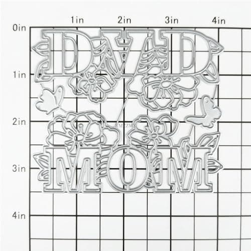 XMZZMX Matrices de découpe en métal pour la fête des pères et des mères pour la fabrication de cartes, le gaufrage sur papier, les pochettes de rangement, les cadres photo, les albums photo, le