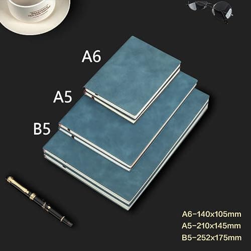 A6 Carnet de Notes Cahier En Cuir PU, Carnet Ligné A6 Papier Crème, Cahier de Travail 10,5 * 14 cm, Journal de Voyage Pour Études Bureau École Rédaction Prise de Notes, Tiffany 6pcs