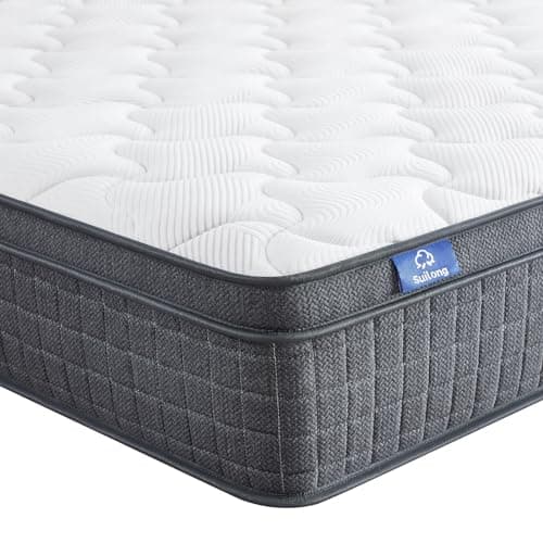 SuiLong Matelas 160x200 26 cm Épaisseur H3 H4 Matelas à Ressorts Ensachés Mousse Mémoire de Forme,Hybride Matelas,7 Zone Orthopédique Parfait Soutien Confort Matelas Lit d'Adulte et d'enfant 160x200
