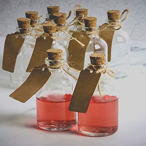 casavetro 35 x 50 ml Petites bouteilles en verre avec couvercle en liège Bouteilles en verre pour cadeaux de mariage Set Party Favors (35pcs)