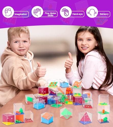 Gontence 28 Cubes Casse Tete Enfant avec 28 Pochettes Surprise - Jeux de Patience pour Enfants | Cadeau Anniversaire Enfant | Jeux Anniversaire | Cadeau de Noël |Jouet Pinata | Activités Scolaires