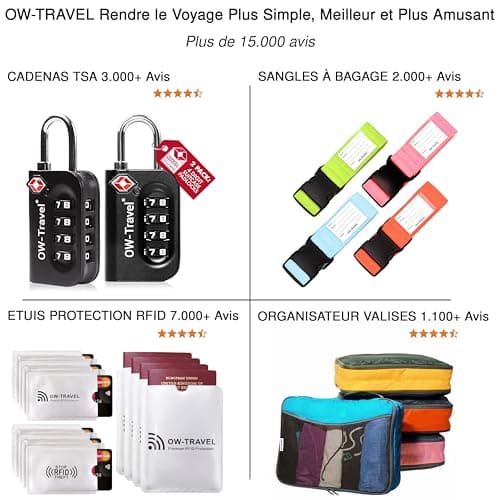 OW-Travel Cadenas Cable Clé TSA pour Valise. Cadenas Clef Antivol pour Bagages Casier Rangement Tente Camping. Cadenas USA. Accessoires de Voyage. Verrou a Cle Valise 1 Orange