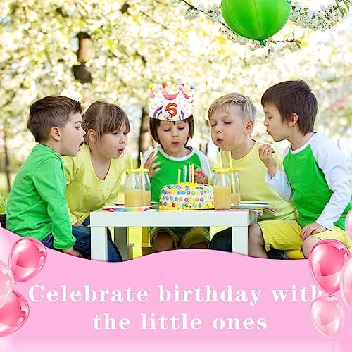YICH Couronne d'Anniversaire Chapeau Anniversaire Enfant Bébé Anniversaire Couronne Bandeaux Enfants Numéros Interchangeables De 0 à 9 Pour Filles Et Garçons