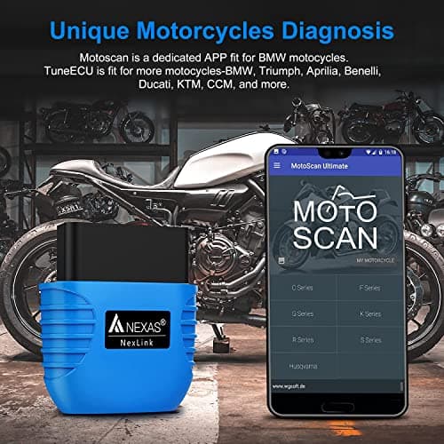 Nexlink OBD2 Bluetooth 5.0 pour Voiture et Moto OBD2 Appareil de Diagnostic Bluetooth OBD2 Adaptateur Bluetooth pour iOS et Android