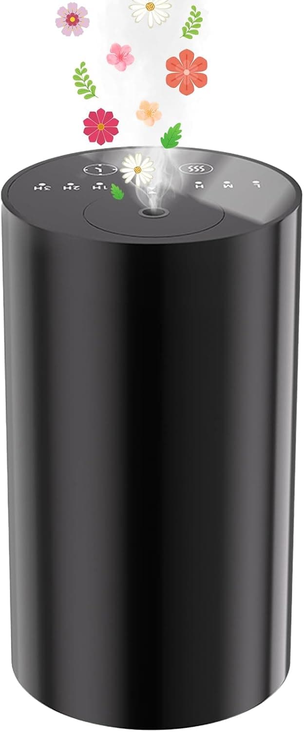 UrbanHomes Diffuseur Huiles Essentielles, Huile Essentielle, Diffuseur Parfum Maison, Huile Essentielle pour diffuseur, Diffuseur Electrique Parfum Maison, avec 3 Modes, Fonction USB Portable, Noir