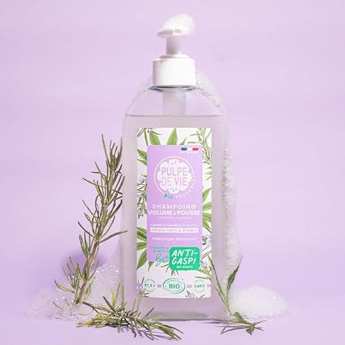 Pulpe de Vie - Shampooing Volume & Pousse Certifié BIO Bob Marl’hair XL 400 ml - Anti-gaspi ! Chanvre - Cheveux Volumineux & Sains - BIO
