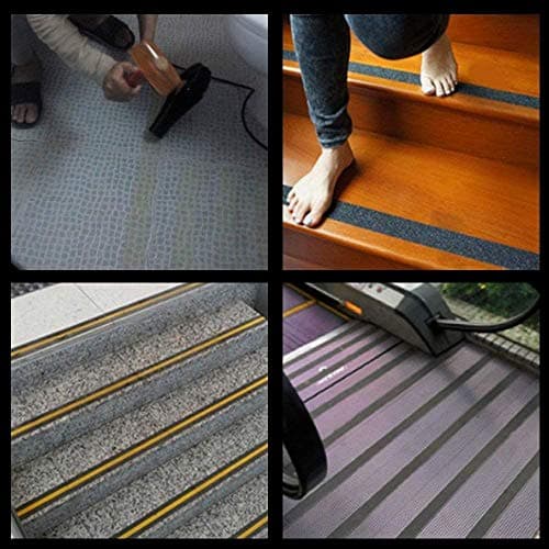 Gebildet 20m x 5cm Bande Antidérapante adhésive Forte Adhésif Ruban Autocollant Antidérapante pour Intérieur et Extérieur pour la Sécurité au Travail et la Maison, Bande Sécurité, Grise