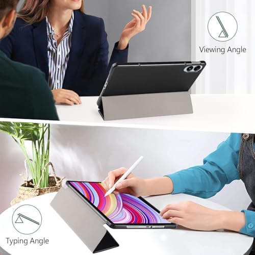 Hianjoo Étui Coque Compatible pour Xiaomi Redmi Pad Pro/Poco Pad 12.1", Ultra Slim PU Housse Cover de Protection avec Fonction Veille/Réveil Automatique Compatible pour Redmi Pad Pro, Noir
