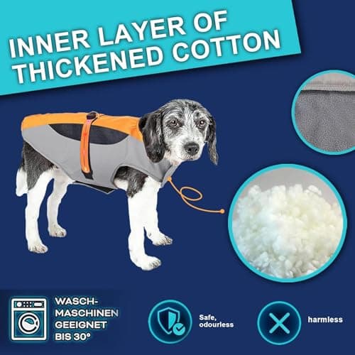 Manteau d'hiver pour Chien,Veste Chaude et Coupe-Vent pour Chien,Veste de Ski pour Chien avec Lumière LED,Gilet d'hiver pour Chien à Taille Ajustable,Convient pour Petit Moyen Grand Chiens (XS)