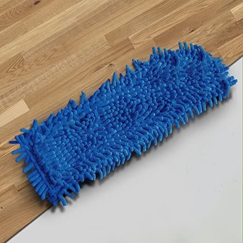 BiOHY Lot de 3 serpillères 40 cm | serpillière chenille | serpillière microfibre bleu (lot de 3) | Idéal pour le nettoyage des surfaces délicates et lisses.