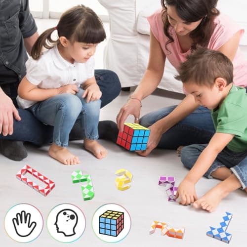 WDJLNZB Cadeaux Anniversaire Invités Enfant, Petit Jouet Anniversaire Invites, Pinata Remplissage Jouets Assortiment Ressort Jouet Mains Collantes Balles Rebondissantes Toupie Cube Magique
