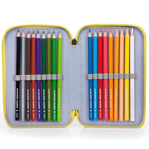 Clondo Trousse Triple Remplie Enfant, pour Batman Fan, 45 Accessoires Scolaires, 3 Fermetures Éclair, Compartiments Organisés, Crayons de Couleur, Feutres, Colle, Ciseaux
