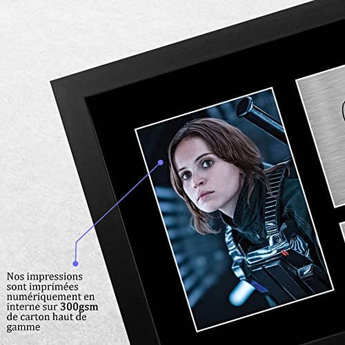 HWC Trading FR A4 Felicity Jones Star Wars Jyn Erso Cadeaux Imprimé Signé Autographe Photo pour les fans de cinéma - A4 Encadré