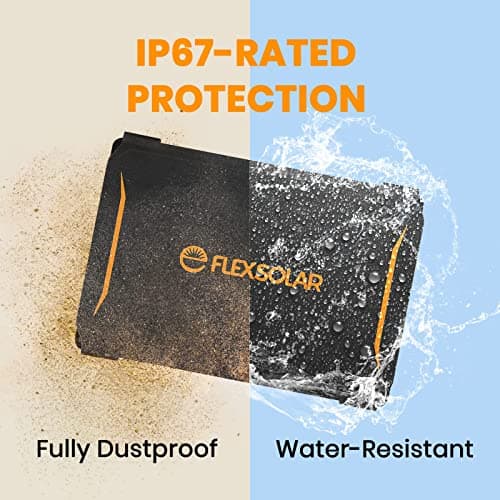 FlexSolar Chargeurs solaires portables 10 W 5 V USB petite puissance ETFE panneaux pliables IP67 étanche Camping Randonnée Randonnée pour téléphones, ventilateurs, lampes de poche, montres, petites