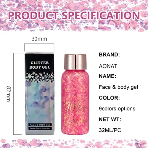 Body Glitter gel,Paillettes Visage,Mermaid Sequins Body Glitter,Liquide Fard À Paupières Glitter,For Festival Masquerade Birthday Makeup,Ongles(Vert)