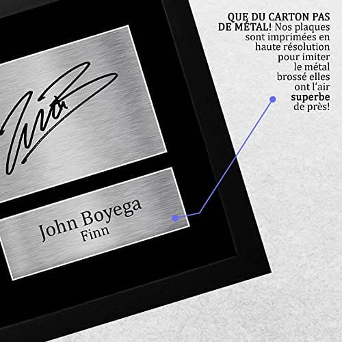 HWC Trading FR A4 John Boyega Star Wars Finn Cadeaux Imprimé Signé Autographe Photo pour les fans de cinéma - A4 Encadré