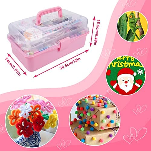 YUTUY Kit Bricolage Enfant,3000+pcs Bricolage Enfant Pipe Cleaners Crafts Set,DIY Activites Manuelles Pompons,Loisirs Creatifs,Activité Manuelle Enfant pour 4-12 Ans