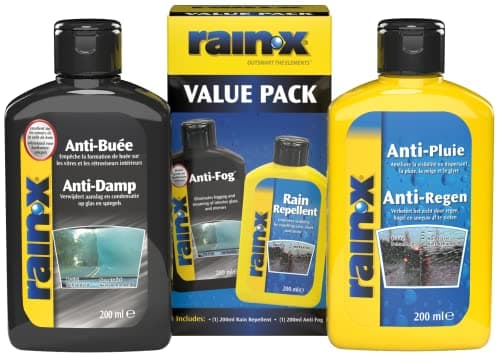 Rain-X Pack Anti-Pluie et Anti-Buée Pare-Brise Voiture, Vitres Salles de Bains 2 x 200ml