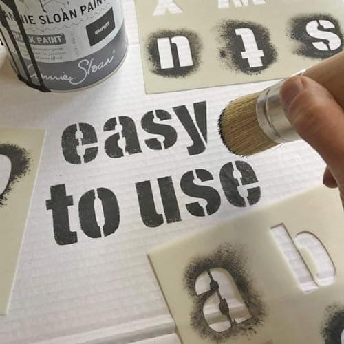 KGDUYC Aides pour Dessin et Lettrage,Pochoirs en Plastique réutilisables lavables Pochoirs alphanumériques avec Lettres, adaptés au Scrapbooking, à la Peinture, 5 cm (36 pièces)