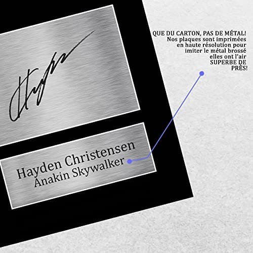 HWC Trading A4 Hayden Christensen Star Wars Anakin Skywalker Cadeaux Imprimé Signé Autographe Photo pour les fans de cinéma - A4