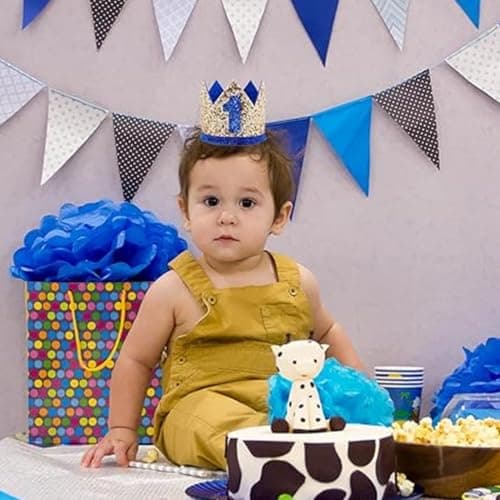 VAEIORP 1 pcs 1 Year Old Baby Birthday Party Crown For Boys Birthday