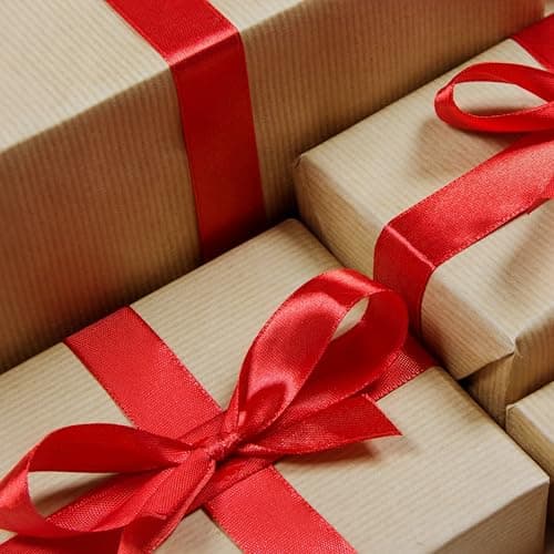 LLMtn 66 Mètres Lot de 3 Rouleaux de Ruban de sSatin Rouge 2 cm x 22 m pour Décoration de Cadeau de Mariage, de Baptême et d'anniversaire