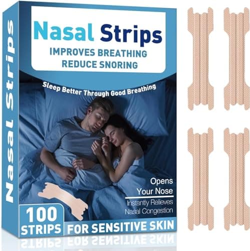 Bandes nasales pour ronflement, 100 sangles nasales respiratoires, soulagent la congestion nasale, améliorent la circulation de l'air
