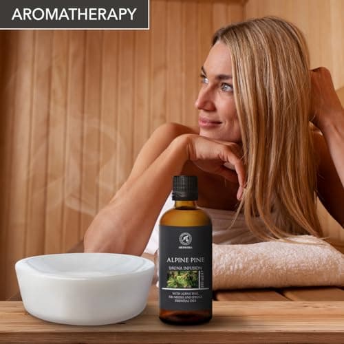 Infusion pour Sauna Pin Alpin 100ml - Huile Essentielle de Pin Alpin & Huile d'Aiguilles de Sapin & Huile d'épicéa - Arôme pour Sauna - Parfum de Conifère - Beauté - Relaxation - Aromathérapie