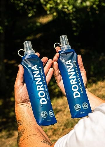 DORNNA® Gourde Souple Sans BPA 2PCS - Flasque Running, Soft Flask, Bouteille d'eau pour Sport Utilisation Hydratation en Extérieur. (500 ML - 2 pcs)