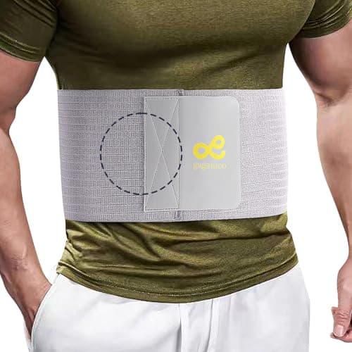gagaiuco Ceinture pour hernie ombilicale. Ceinture abdominale homme avec coussinet de compression. Ceinture abdominale femme - ceinture post partum. Ceinture médicale ventre avec soutien ombilical-M