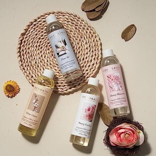 Cocorrína Diffuser Refill - Pluie de clochettes 200ml Huile parfumée pour diffuseur à Roseau Parfum d'ambiance pour Chambre à Coucher, Salle de Bain, Bureau, Maison déco