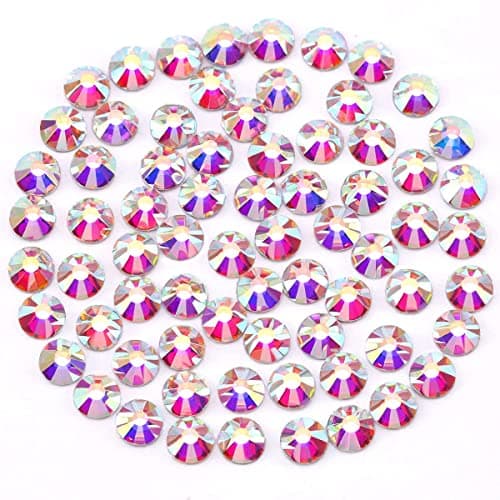 YHMQ DU 2880 pièces Strass, Cristaux à Ongles - Strass pour Ongles, Crystal ClearAB - SS16 (3,8-4,0 mm)