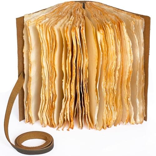 Journal en Cuir Vintage avec motif de Crâne Avec Papier À Bord Brûlé Cahier des Notes Antique Rustique, Parfait pour L'Écriture, Le Livre Des Ombres, Un Grimoire, Des Croquis, Des Dessins