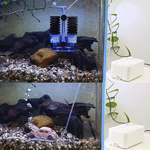boxtech Pompe à air Ultra silencieuse pour Aquarium, la Pompe à air Peut répondre aux Trois exigences, silencieuse, Faible Vibration et suffisamment d'oxygène