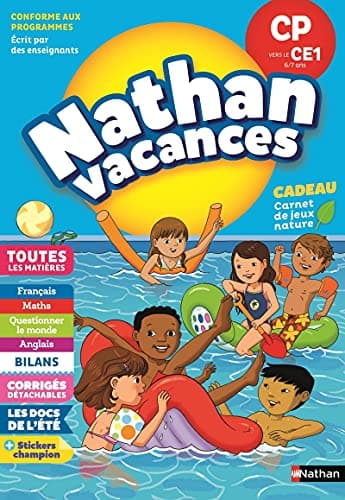 Cahier de Vacances 2025 du CP vers le CE1 - Nathan Vacances - 6-7 ANS
