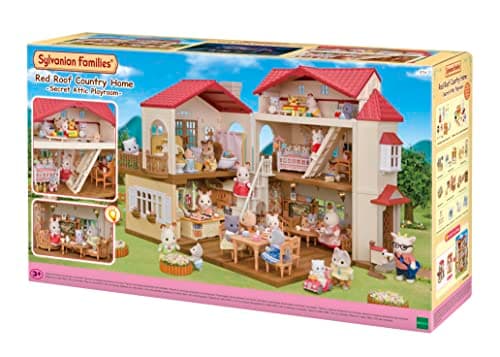 Sylvanian Families - La grande maison éclairée et sa pièce secrète - Maison avec + 10 accessoires - Plongez dans l'univers de la famille Sylvanian - Figurines miniatures - Jouet enfant 3 ans - 5716
