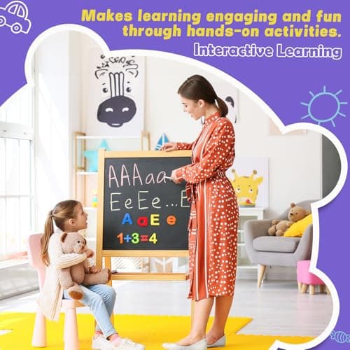 BunnyJOY 106PCS Enfants Lettres Magnétiques Chiffres, Coloré Aimants De Réfrigérateur Ensemble de Jouet Apprentissage Préscolaire de la Petite Enfance, Orthographe, Comptage Jouets Éducatifs