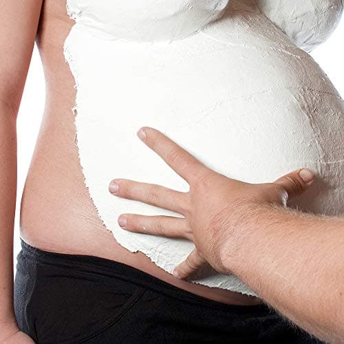 Navaris Kit Moulage Ventre Femme Enceinte - Set Plâtre Empreinte Grossesse Bébé - Modelage 3D Décoration pour Famille Amis - Peinture Bandages