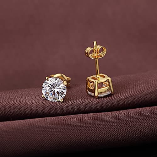 Boucles Oreilles Diamant,Boucles d'Oreilles Homme Brillant Boucles d'Oreilles Diamant Homme Argent Men Earrings,Men Diamond Earrings Boucle d'Oreille Zircone Homme Argent,Boucle d'Oreille CZ Or Blanc