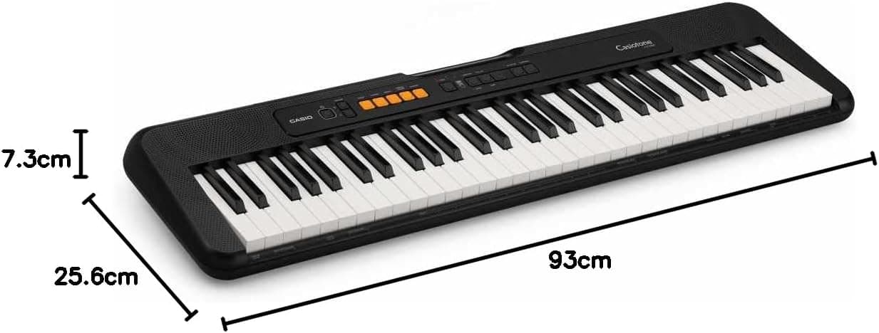 Casio Casiotone CT-S100 Clavier avec 61 Touches Standard, 122 sons & 61 Rythmes d'accompagnement, Noir
