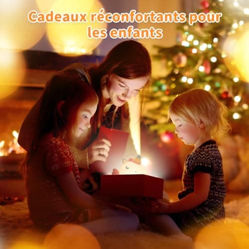 YISSVIC Veilleuse Bébé Enfant Rechargeable 7 Couleurs LED 3 Niveau Luminosité Veilleuse Licorne Filles Tactile Silicone Cadeau Nouveau-Né