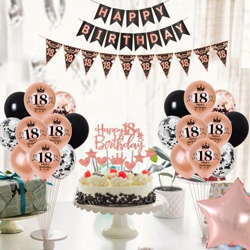 noir or rose ballon 10 ans anniversaire fille décoration gâteau 10 ans anniversaire fille décoration anniversaire 10 ans fille rosegold ballon décoration 10 ans anniversaire fille ballon