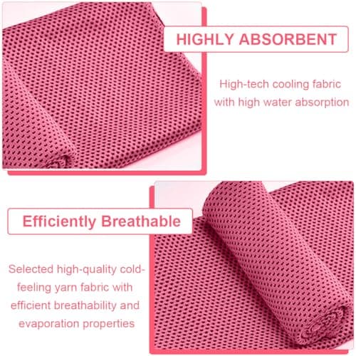 LuLiyLdJ Rouge Serviette Rafraichissante, Serviette de Refroidissement en Microfibre, Cooling Towel pour Fitness Gym Yoga