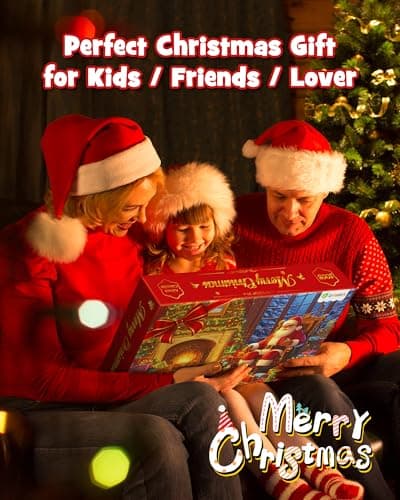 D-FantiX Calendrier de l'Avent Puzzles de Noël, 24 jours de compte à rebours pour enfants, garçons, filles, adolescents, 1008 pièces pour adultes, Cadeaux de Noël Puzzle Décoration de la maison